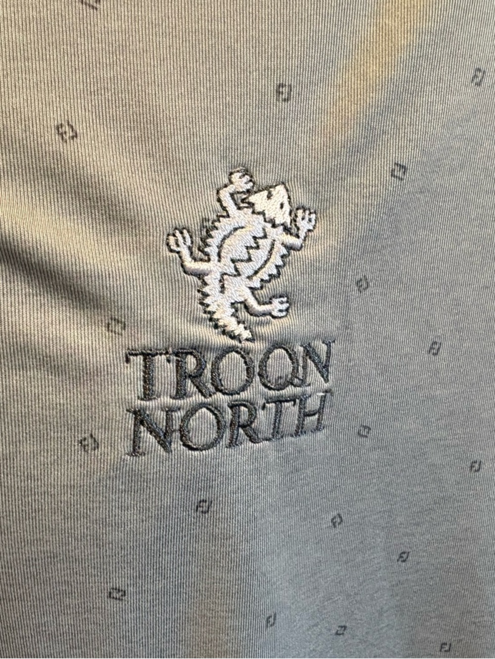 Troon North men’s FootJoy golf polo. Sharp grey with micro FJ print‎ & logo. LG